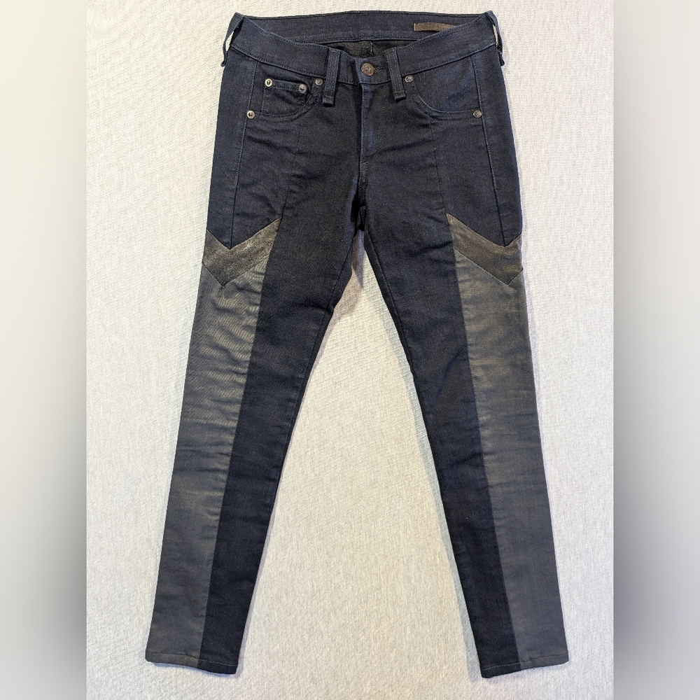 Rag & Bone Grand Prix Motocross Skinny Jeans Women's 24 Midnight Blue